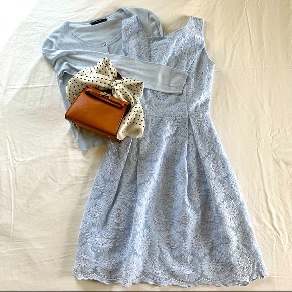 HALLHUBER Two-piece Floral A-Line Dress S + jacket - Picture 2 of 9